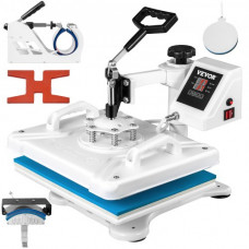 Prensa de Calor 5 en 1 12 X 15 pulgadas (29 x 38cm) Máquina Blanca de Prensa Térmica para Zapatos Sombreros Máquina de Sublimación