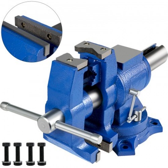 Buy Multifunctional 360° Swivel Head Bench Vice 30KN Grip Force 3000KG for Machine Processing and 5 Inch Vice with Base and Tool Vise, Industrial