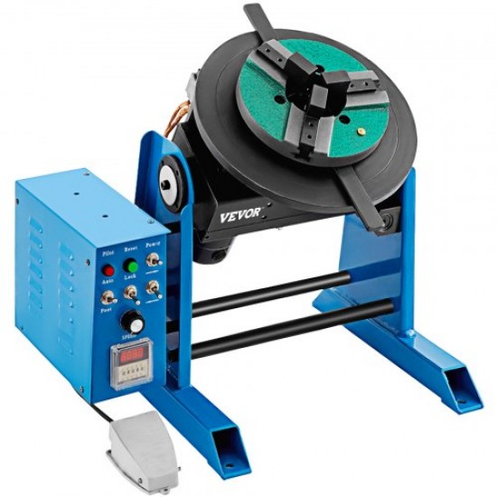 Buy Welding Turntable, 80W 30kg/15kg Welding Positioner Chuck, 1-15r/min Tilt Angle 0-90° Welding Turntable for Workpiece Clamping