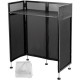 Mesa de fachada para DJ, cabina de DJ de 20x40x45 pulgadas con parte superior plana de 20x40 pulgadas, malla blanca y negra