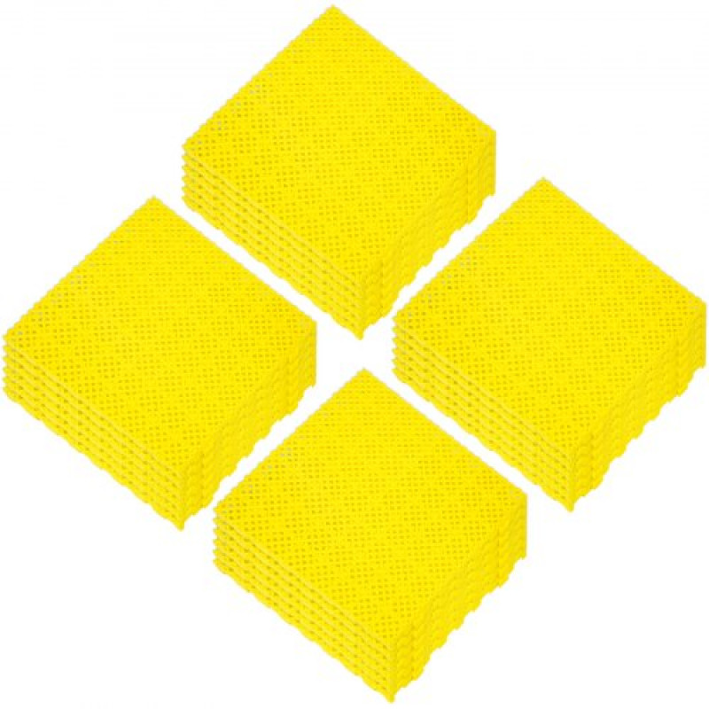 VEVOR Baldosas de garaje para enclavamiento 11,8x11,8x0,5 pulgadas 25 piezas Amarillo