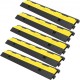 Buy Cable Protection Ramp Cable Channel 5 Pieces 2 Ways Floor Cable Channel 3.2x3.1cm Cable Protector Rubber and PVC