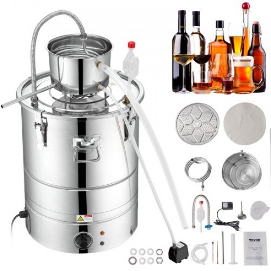 Buy Distill Alcohol Still Water Distiller 9 Gallon with Fire Barrel and Water Pump