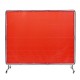 Comprar Cortina de Soldadura con Marco, 1,8x2,4m Pantalla de Protección de Soldadura de Vinilo Ignífugo con 4 Ruedas Giratorias 2 Bloqueables, Cortina Móvil Profesional para Taller, Industria, Rojo