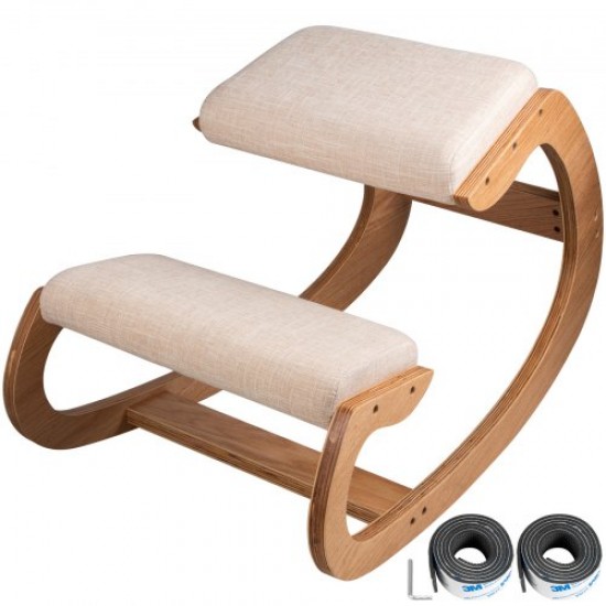 Comprar Silla Arrodillada Ergonómica Taburete Madera Corrección de Postura Oscilante Casa Grande Oficina o Silla de Escritorio Cojines para Las Cojines