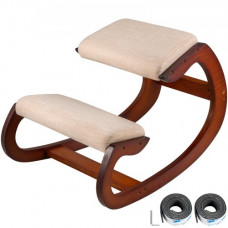 VEVOR Silla Arrodillada Ergonómica Taburete Madera Corrección de Postura Oscilante Casa Grande Oficina o Silla de Escritorio Cojines para Las Cojines