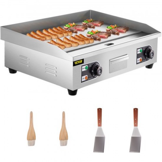 Koop Gasbakplaat Bakplaat Keuken Elektrische bakplaat Chroom roestvrij staal Elektrische grill voor koken 4400W elektrische grill