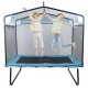 VEVOR Trampolín para Niños 175x126x165 cm Cama Elástica Interior y Exterior para Niños Pequeños con Red de Seguridad, Barra de Gimnasia, Hamaca, Regalo de Cumpleaños para Niños a Partir de 3 Años