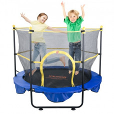 VEVOR Trampolín para Niños Cama Elástica Interior y Exterior de 152,4 cm para Niños Pequeños con Red de Seguridad, Aro de Baloncesto y Bolas Oceánicas, Regalo de Cumpleaños para Niños Más de 3 Años