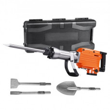 Martillo de Demolición 2200 W 1350 BPM Martillo Eléctrico con Cable 1-1/8" con 4 Cinceles Reemplazables Mango Giratorio 360° Rompe Hormigón Antivibración para Cincelar Construcción Fontanería