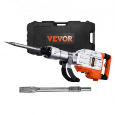 Martillo de Demolición 3500W 60J 1900BPM Martillo Eléctrico con Cable 1-1/8" con 2 Cinceles Reemplazables Mango Giratorio 360° Rompe Hormigón Antivibración para Cincelar Construcción Fontanería