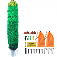 VEVOR Kit de red para cerca eléctrica, cerca de red de PE de 1,27x49,98 m con postes de estaca de doble púa, malla utilitaria portátil para cabras, ovejas, corderos, ciervos, cerdos, perros, granjas