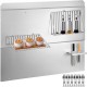 Comprar Painel Splashback de aço inoxidável 914 x 860mm Protetor frontal de cozinha 2 x prateleira de armazenamento 1 x prateleira de cozinha