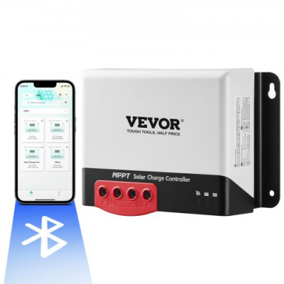 VEVOR Controlador de carga solar MPPT Regulador de panel automático 30A 12V/24V