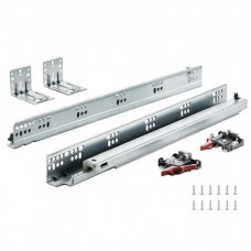 VEVOR Guías para cajones, 6 pares de guías para cajones de bolas, 457 mm, cierre suave y silencioso, 45,4 kg, carril guía de montaje lateral inferior, acero con cerradura para gabinete de cocina
