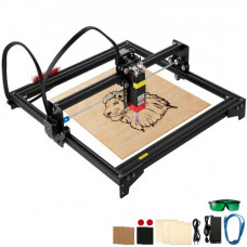 Mini Grabador Láser 410 x 400 mm 5,5W Máquina de Grabado Lláser Compatible con Windows7/8/10/11, iOS/Android Máquina de Grabado CNC para Grabar Papel, Madera, Cuero, Tela, Plástico, Acrílico