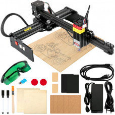 Mini Grabador Láser 190 x 170 mm 4,5W Máquina de Grabado de Escritorio Compatible con Windows7/8/10/11, iOS/Android Máquina de Grabado CNC para Papel, Madera, Cuero, Tela, Plástico, Acrílico