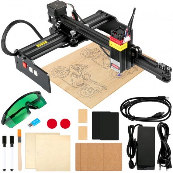 Comprar Mini gravador a laser 190 x 170 mm 4,5 W Máquina de gravação de mesa compatível com Windows7/8/10/11, iOS/Android Máquina de gravação CNC para papel, madeira, couro, tecido, plástico, acrílico