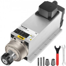 VEVOR Motor de Husillo Refrigerado por Aire de 4 kW Husillo, CNC ER25, Alta Concentricidad y Precisión y Equilibrio Dinámico, Motor de Husillo para Máquinas de Grabado o con Convertidor de Frecuencia