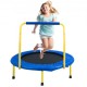 VEVOR Trampolín para Niños Plegable Cama Elástica Interior Exterior 92 cm para Niños Pequeños con Mango de Espuma Ejercicios de Trampolín Recreativos Regalo de Cumpleaños para Niños Más de 3 Años