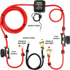 Kit de Relé de Carga Dividida para Baterías 12 V Relé Sensible al Voltaje 5 m Utv Camión