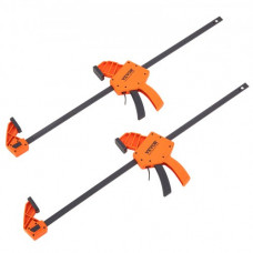 VEVOR Abrazaderas de Barra para Carpintería 2 Piezas Abrazadera F Apertura de 609,6mm Profundidad de 84,6mm Abrazadera con Una Mano Límite de Carga de 136kg Abrazaderas de Madera para Trabajar Metales