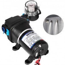 VEVOR Bomba de Agua de Diafragma FL-30, Bomba de Refuerzo de Niebla de 12 V, Bomba de Pulverizador de Diafragma, Flujo de 10 L / min 2,63 GPM, para Alimentos, Industria General con Protección Térmica