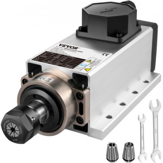 Comprar Motor de eixo refrigerado 2,2 kW 24000 rpm ER20 Motor refrigerado a ar Motor de eixo quadrado resfriado para máquinas de gravação ou acionamento de frequência variável e materiais de aplicação