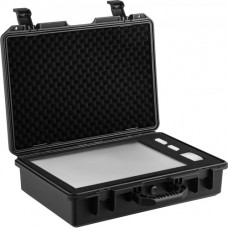 Maletín Rígido de Portátil 15,6" Estuche Rígido Impermeable 46x36x13 cm Estuche Rígido de Transporte Estanco al Agua IP67, A Prueba de Aplastamiento, Material de Polipropileno para Exterior