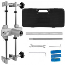 Kit de Montaje de Puerta Plantillas de Bloqueo 8 PCS Montaje de Puerta de Embutir 3 Cortadores M10 (18mm, 22mm, 25mm) Herramienta de Plantilla de Mortaja de Instalación Cerrajero Profesional