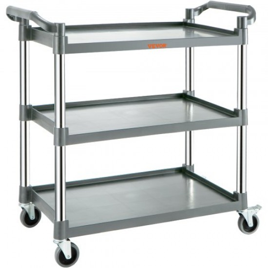 Comprar Carro de Servicio Utilitario con Ruedas de 3 Niveles 101 x 49 x 98 cm Gris