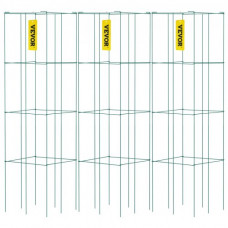 VEVOR Jaulas para tomates Jaulas de soporte para plantas Paquete de 3 jaulas cuadradas de acero 3.3 pies Verde para jardín