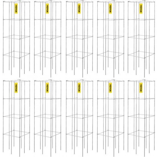 Comprar Jaulas de tomate jaulas de soporte para plantas, 10 paquetes de acero cuadrado de 3,8 pies para jardín