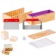 Buy Soap Making Kit, Bamboo Cutting Box and Inner Box with Silicone Mold, Stainless Steel Straight Cutter and Wavy Cutter, DIY Soap Cheese Candle Making Supplies