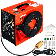 Compresor de Aire PCP 30Mpa 4500Psi Bomba de Compresor de Aire 12V DC 110/220V AC Bomba de Aire de Alta Presión 34x17x26 cm, Parada Automática, con Ventilador Incorporado para Rifle de Aire PCP