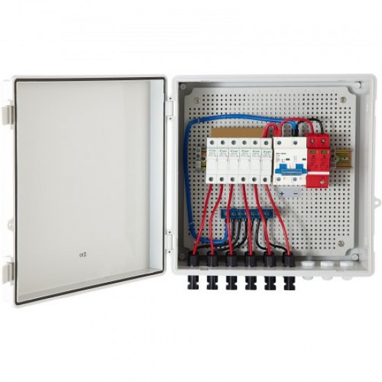 Koop 15A 6 circuits kunststof IP65 PV-combibox voor zonnepanelenkit