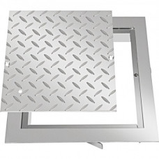 Tapa para arqueta 30 x 30cm Tapa pozo de placa de acero galvanizado Marco de 37 x 37cm Cubierta adecuada para cisterna Tapa de cisterna con altura