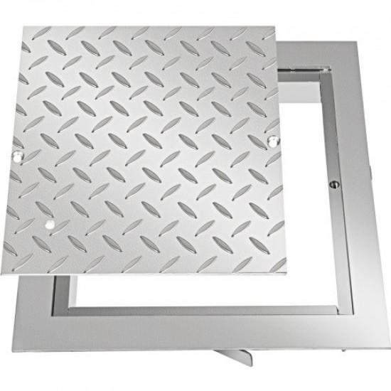 Comprar Tampa para bueiro 30 x 30cm Tampa do poço em chapa de aço galvanizado Moldura 37 x 37cm Tampa adequada para cisterna Tampa da cisterna com altura