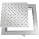 Buy Manhole cover 30 x 30cm Galvanized steel plate manhole cover 37 x 37cm frame Cover suitable for cistern Cistern cover with height