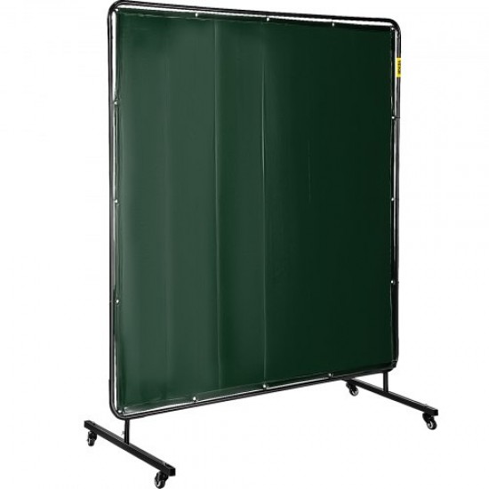 Comprar Cortina de Soldagem 183 x 183 cm Cortina de Proteção de Soldagem com 4 Rodas, Material Vinílico Resistente a Chamas, Cortina de Soldagem com Alta Proteção UV contra Faíscas, Verde