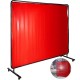 Buy Welding Curtain 183 x 244 cm Welding Protection Curtain with 4 Wheels, Flame Resistant Vinyl Material, Welding Curtain with High UV Protection against Sparks, Red