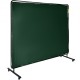 Buy Welding Curtain 183x244 cm Welding Protection Curtain with 4 Wheels, Flame Resistant Vinyl Material Welding Curtain with High Spark Protection, Dark Green