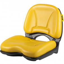 VEVOR Asiento del Tractor 45 x 55 x 45 cm Asiento Acolchado Universal Material de PVC y Marco de Acero, Asiento de Tractor con Respaldo Aerodinámico 5 kg para Céspedes, Paisajes y Jardines, Amarillo