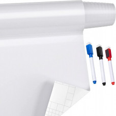Pizarra Blanca Papel de Borrado en Seco 8x4 pies Pizarra Pared Adhesiva con 3 Marcadores Papel de Pizarra Blanca Gruesa Material de PET, Fácil de Escribir y Borrar para Oficina, Hogar o Escuela