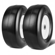 VEVOR Neumáticos para Cortacésped con Llanta 2 Piezas Neumáticos para Tractor sin Cámara 330x127-152 mm Neumáticos de PU sin Pinchazos Centrado en Cubo 82,6-150 mm 20 Adaptadores para Cortacésped