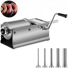 VEVOR Embutidora de Chorizos Horizontal de Acero Inoxidable 3L Llenadora Manual de Salchichas para Hacer Salchichas Chorizo Hot Dogs Bratwurst Adecuado Tanto para Uso Doméstico Como Comercial
