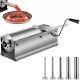 Comprar Embutidora de Chorizos Horizontal de Acero Inoxidable 5L Llenadora Manual de Salchichas para Hacer Salchichas Chorizo Hot Dogs Bratwurst Adecuado Tanto para Uso Doméstico Como Comercial