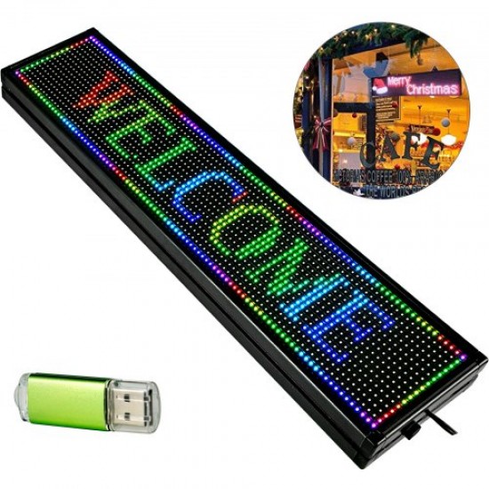 Comprar Letrero De Desplazamiento Led Mensaje 100 X 20 Cm 2 Modos Para Publicidad