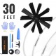 Buy Chimney Sweep Kit Stove 30ft Vent Cleaning Brush 22 PCS Pipe Cleaning Nylon Rod with Accessories, Flexible Lint Brush, Pliers, Connectors