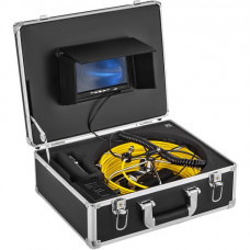 VEVOR Cámara de Inspección de Tuberías, 50m Kit de Endoscopio Impermeable de Tubería Drenaje con Monitor 7